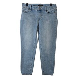 Talbots Womens 4P Petite Boyfriend Jeans Light Wash Flawless Five Pocket Denim